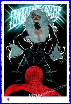 BLACK CAT #4 SIGNED ART PRINT Adam Hughes SPIDER-MAN Variant AUTOGRAPHED Poster