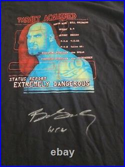 Bill Goldberg Vintage Shirt Autographed Mens XL 90s Wrestling Championship Wcw