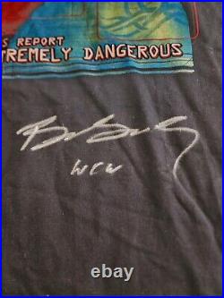 Bill Goldberg Vintage Shirt Autographed Mens XL 90s Wrestling Championship Wcw