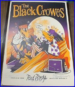 Black Crowes Poster Red Rocks Concert 2021 Signed By Robinson Brothers Autograph