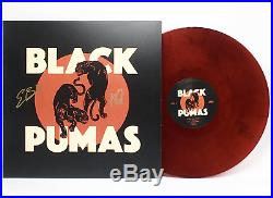 Black Pumas Autographed Vinyl LP Limited Edition on Red & Black Marble Swirl
