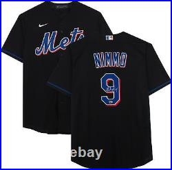 Brandon Nimmo New York Mets Autographed Black Nike Replica Jersey