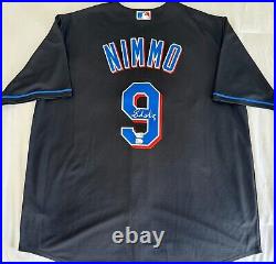 Brandon Nimmo New York Mets Autographed Black Nike Replica Jersey Dual COA