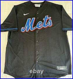 Brandon Nimmo New York Mets Autographed Black Nike Replica Jersey Dual COA