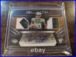 Breece Hall 2022 Panini Black RPA Dual 3-Color Patch Signed Auto RC 5/25 Jets SP