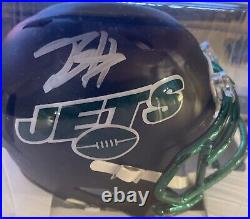 Breece Hall New York Jets Signed Autographed Mini Helmet BLACK ALT JSA