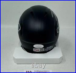 Breece Hall New York Jets Signed Autographed Mini Helmet BLACK ALT JSA