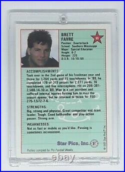 Brett Favre 1991 Star Pics Rookie Card Auto #65 Front Signature Black Ink RARE