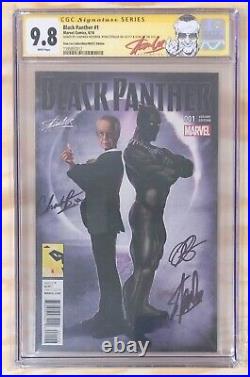 CGCSS 9.8 Marvel Black Panther #1 Autographed by Stan Lee & Chadwick Boseman