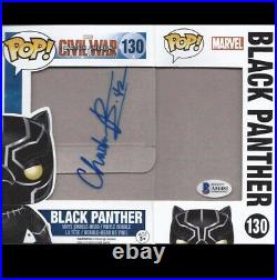 CHADWICK BOSEMAN Signed FUNKO POP Black Panther Rare Autographed BAS Beckett COA