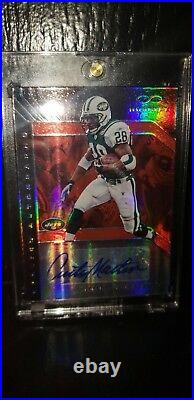 CURTIS MARTIN 2016 PANINI INFINITY BLACK EXALTED AUTO #'rd 1/1! ONLY 1 EXISTS