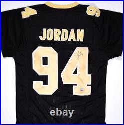 Cameron Jordan Autographed Black Pro Style Jersey-Beckett Hologram Black