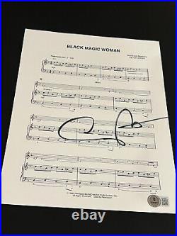 Carlos Santana Signed Autograph Sheet Black Magic Woman Beckett Bas Coa D