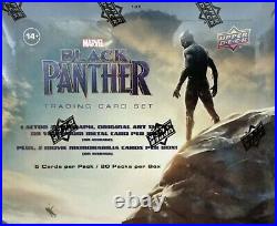 Chadwick Boseman Upper Deck 2018 Marvel Black Panther Movie Sealed Card Box! Wow