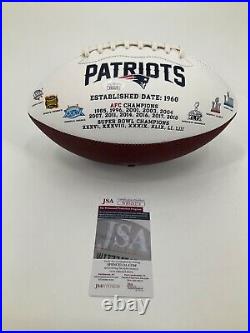 Chris Hogan Autographed Signed Logo Football Jsa Witness Coa