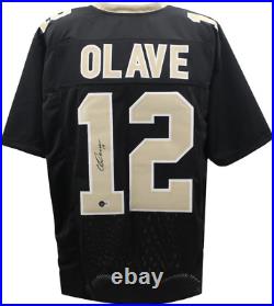 Chris Olave Autographed New Orleans Custom Black Football Jersey BAS
