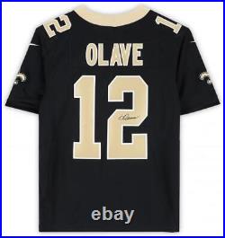 Chris Olave New Orleans Saints Autographed Black Nike Limited Jersey