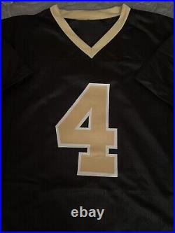 DEREK CARR Signed NEW ORLEANS SAINTS NFL BLACK CUSTOM JERSEY COA Auto