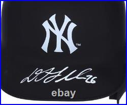 DJ LeMahieu New York Yankees Signed Matte Black Mini Batting Helmet