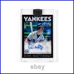 DON MATTINGLY AUTO #86TBA-DM NY Yankees 2021 Topps Clearly Authentic BLACK 68/75