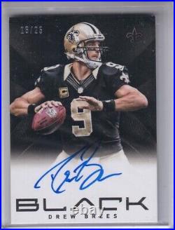 DREW BREES 2013 Panini Black On-Card Autograph #17 16/25 Saints