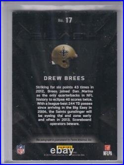 DREW BREES 2013 Panini Black On-Card Autograph #17 16/25 Saints