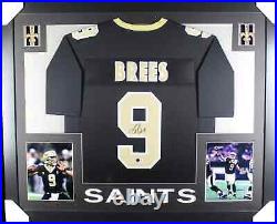 DREW BREES Signed/Autographed Custom Jersey in 35x43 Frame Beckett