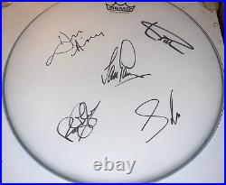 Deep Purple Signed 14 Remo Drumhead Jsa Coa New Line Up Autographed By Five X5