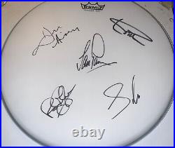 Deep Purple Signed 14 Remo Drumhead Jsa Coa New Line Up Autographed By Five X5