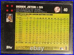 Derek Jeter Topps #40 Autographed New York Yankees Card With Black Border