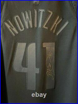 Dirk Nowitzki Dallas Mavericks Signed Autographed Black MVP Jersey Rare NEW