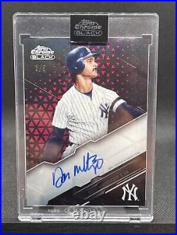 Don Mattingly 2020 Topps Chrome Black Red Refractor Autograph #3/5