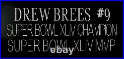 Drew Brees Autographed & Framed Black New Orleans Jersey Auto Beckett COA