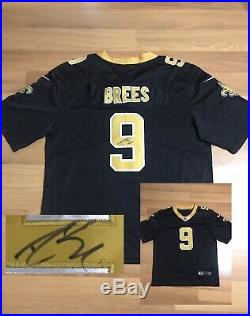 Drew Brees Signed Autographed New Orleans Saints Jersey Black Who Dat