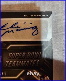 Eli Manning/plaxico Burress Dual Auto Gold Ssp 4/5 Super Bowl XLII Teammates? Ny