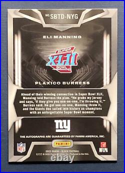 Eli Manning/plaxico Burress Dual Auto Gold Ssp /5? Super Bowl XLII Teammates? Ny