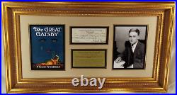 F. Scott Fitzgerald Signed Check To IRS Framed Display Author JSA Authenticated