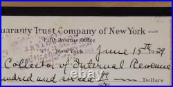 F. Scott Fitzgerald Signed Check To IRS Framed Display Author JSA Authenticated