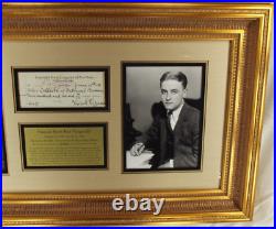 F. Scott Fitzgerald Signed Check To IRS Framed Display Author JSA Authenticated