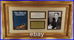 F. Scott Fitzgerald Signed Check To IRS Framed Display Author JSA Authenticated