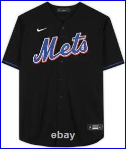 Framed Brett Baty New York Mets Autographed Black Nike Replica Jersey