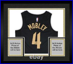 Framed Evan Mobley Cavaliers Signed Jordan 2022-23 Statement Edition Jersey