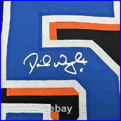 Framed Facsimile Autographed David Wright 35x39 New York Black Reprint Jersey