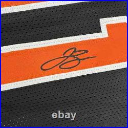 Framed Facsimile Autographed Jalen Brunson 35x39 New York Black Reprint Jersey