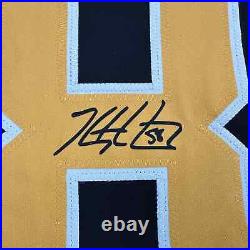 Framed Facsimile Autographed Kris Letang 35x39 Pittsburgh Black Reprint Jersey