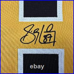 Framed Facsimile Autographed Sidney Crosby 33x42 Black Reprint Laser Auto Jersey