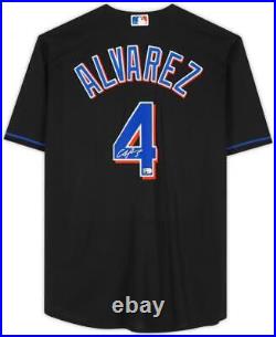 Francisco Alvarez New York Mets Autographed Black Nike Replica Jersey