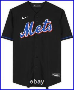 Francisco Alvarez New York Mets Autographed Black Nike Replica Jersey