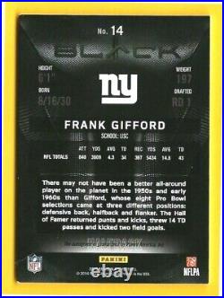 Frank Gifford / New York Giants 2013 Panini Black Autographs #14 (14/25)