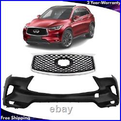 Front Bumper Cover Fascia & Grille Assembly Kit 2019-2021 Infiniti QX50